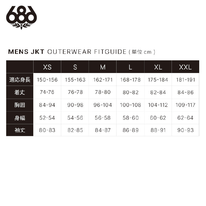 686 ロクハチロク MENS HYDRA THERMAGRAPH JACKET DUSTY MARINE 25-26 スノーボード ウェア