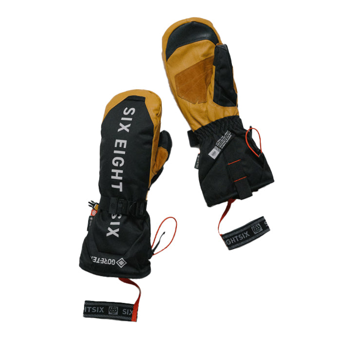 25-26 686 MENS GORE-TEX LEATHER DEEP DAYS MITT BLACK スノーボード 早期予約