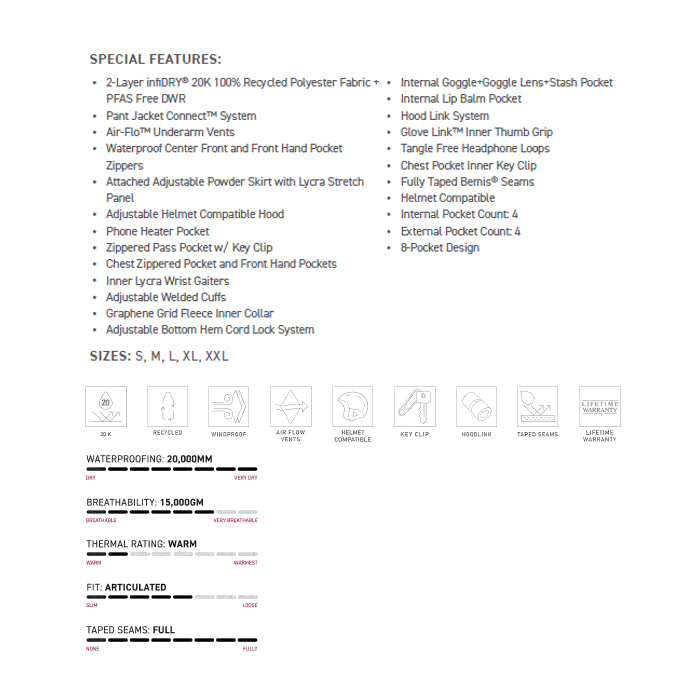 686 ロクハチロク MENS GATEWAY SHELL JACKET RED SOLAR PRINT 25-26 スノーボード ウェア