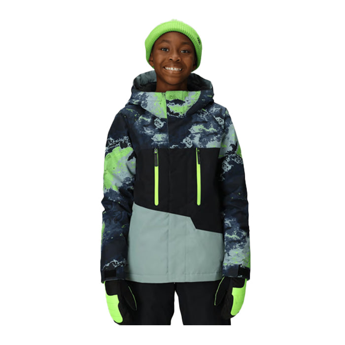 スノーボード ウェア シックスエイトシックス 686 Boys'GeoInsulatedJacketBOREALISGREENCOLORBLOCK 送料無料 日本正規品 予約商品 店頭受け取り可能