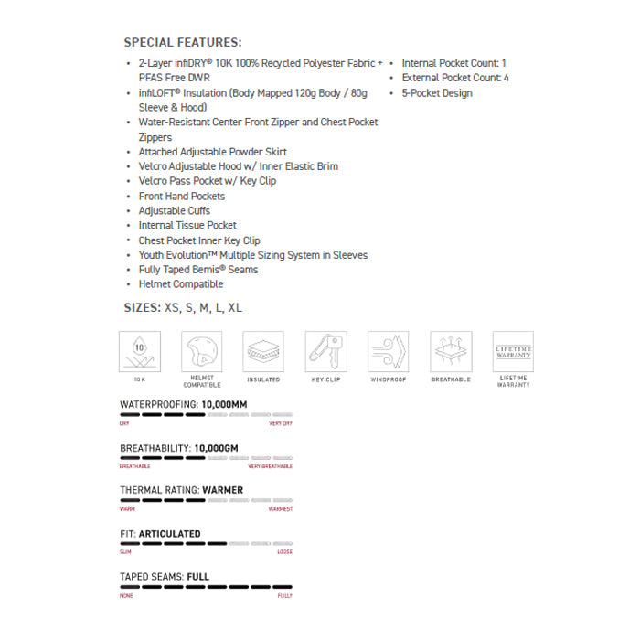 スノーボード ウェア シックスエイトシックス 686 Boys'HydraInsulatedJacketSAGECOLORBLOCK 送料無料 日本正規品 予約商品 店頭受け取り可能