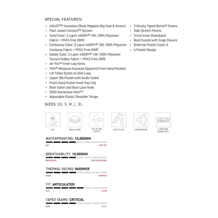 686 ロクハチロク WOMENS BLACK MAGIC INSULATED BIB BLACK 25-26 スノーボード ウェア