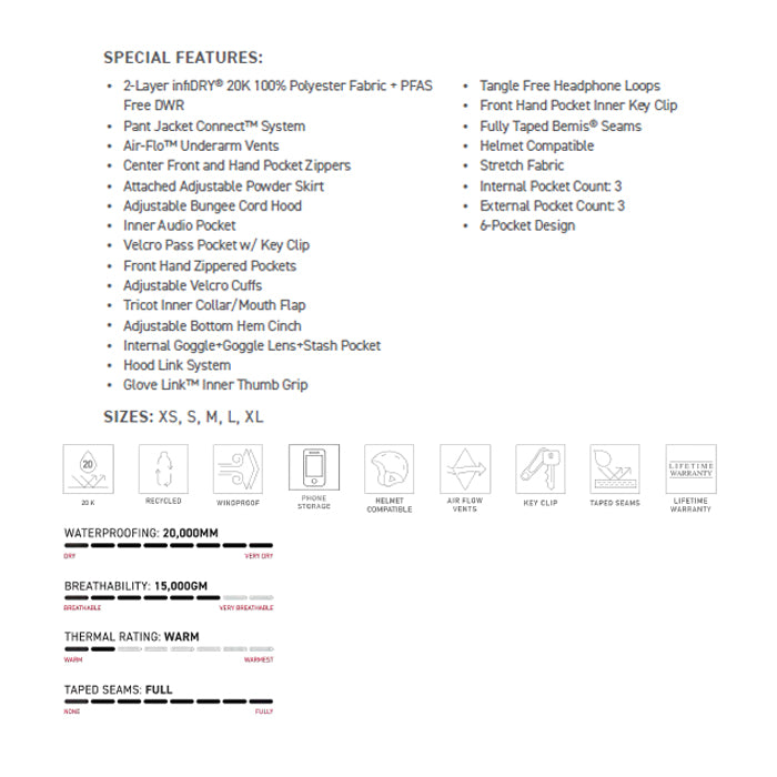 686 ロクハチロク WOMENS HOLOGRAM SHELL JACKET BLACK COLORBLOCK 25-26 スノーボード ウェア