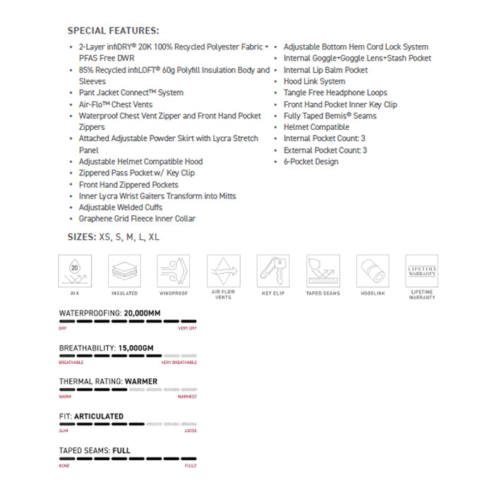 686 ロクハチロク WOMENS WHISPER INSULATED JACKET LIMESTONE XRAY 25-26 スノーボード ウェア