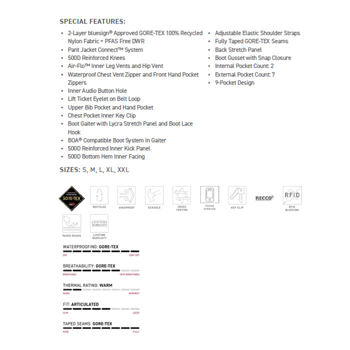 686 ロクハチロク MENS GORE-TEX DISPATCH SHELL BIB SAGE 25-26 スノーボード ウェア