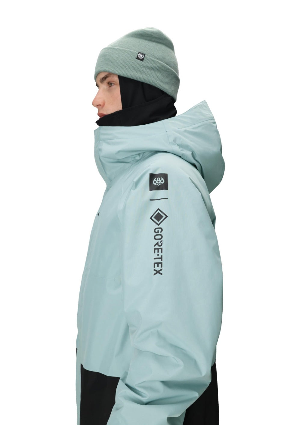 686 ロクハチロク MENS GORE-TEX CORE INSULATED JACKET DUSTY MARINE COLORBLOCK 25-26 スノーボード ウェア