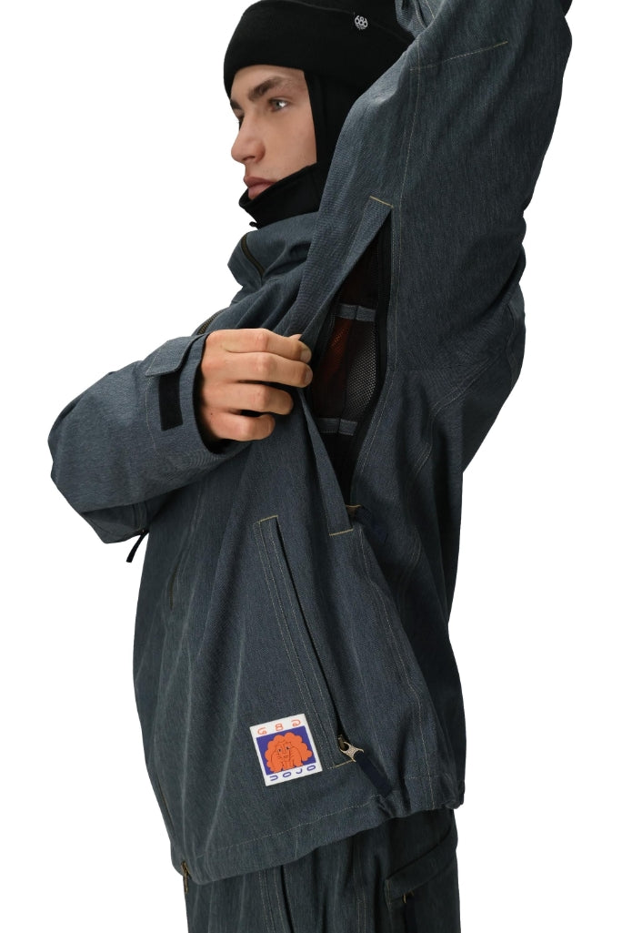 686 ロクハチロク MENS DOJO SHELL JACKET NAVY DENIM 25-26 スノーボード ウェア