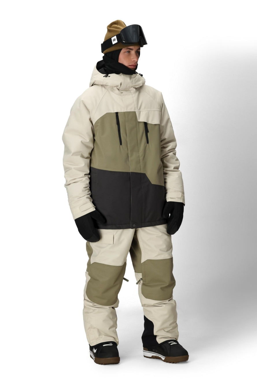 686 ロクハチロク MENS GEO INSULATED JACKET LIMESTONE COLORBLOCK 25-26 スノーボード ウェア