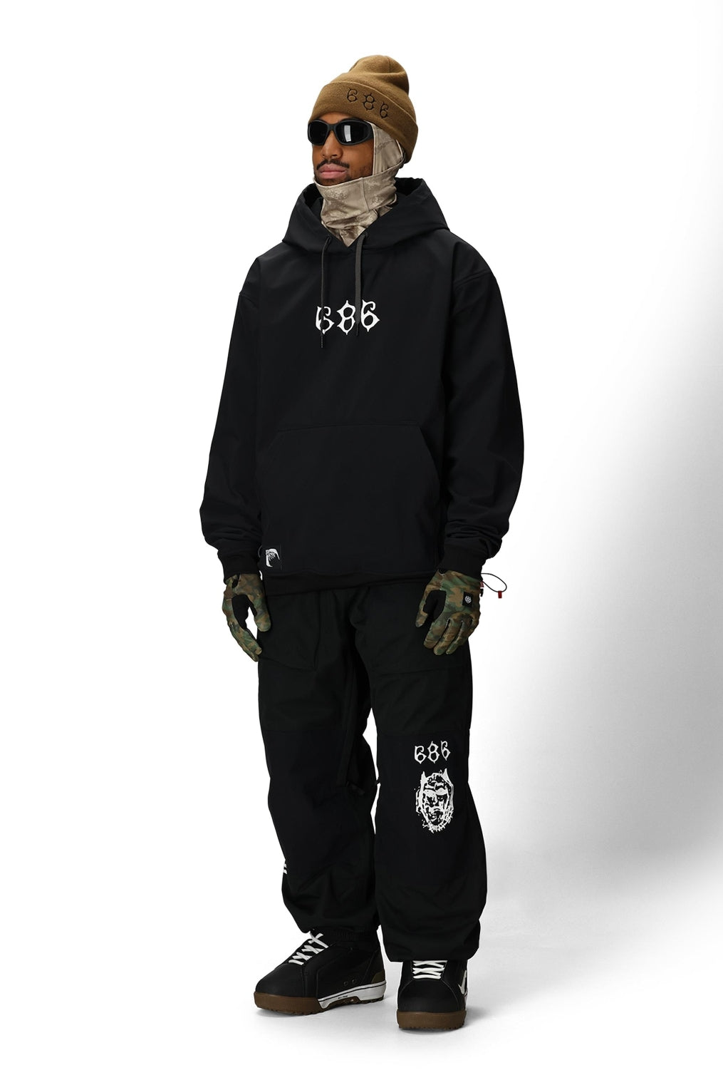 686 ロクハチロク MENS WATERPROOF TEAM HOODY BLACK PRINT 25-26 スノーボード ウェア