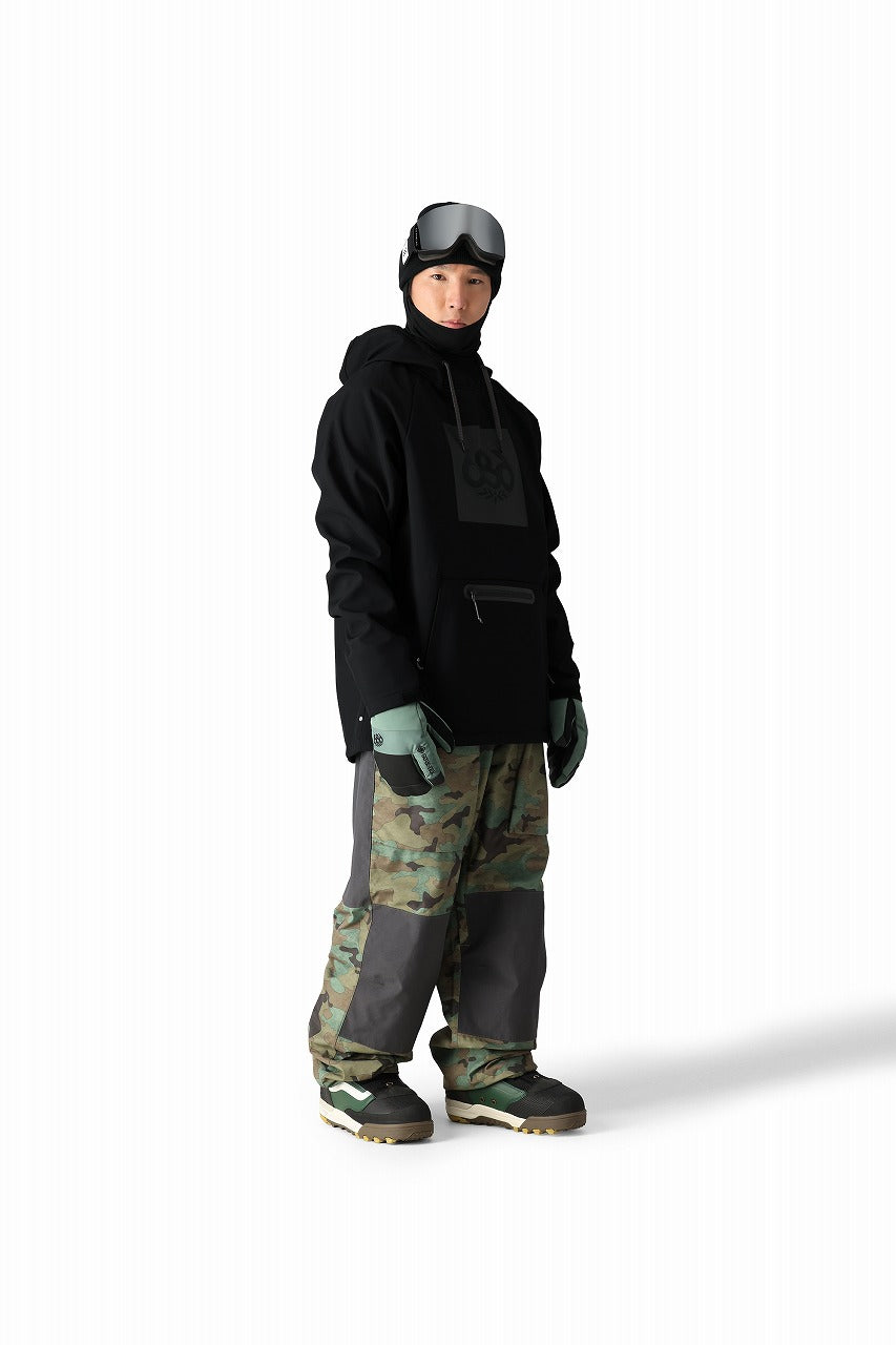 686 ロクハチロク Men's Waterproof Hoody BLACK 25-26 スノーボード ウェア