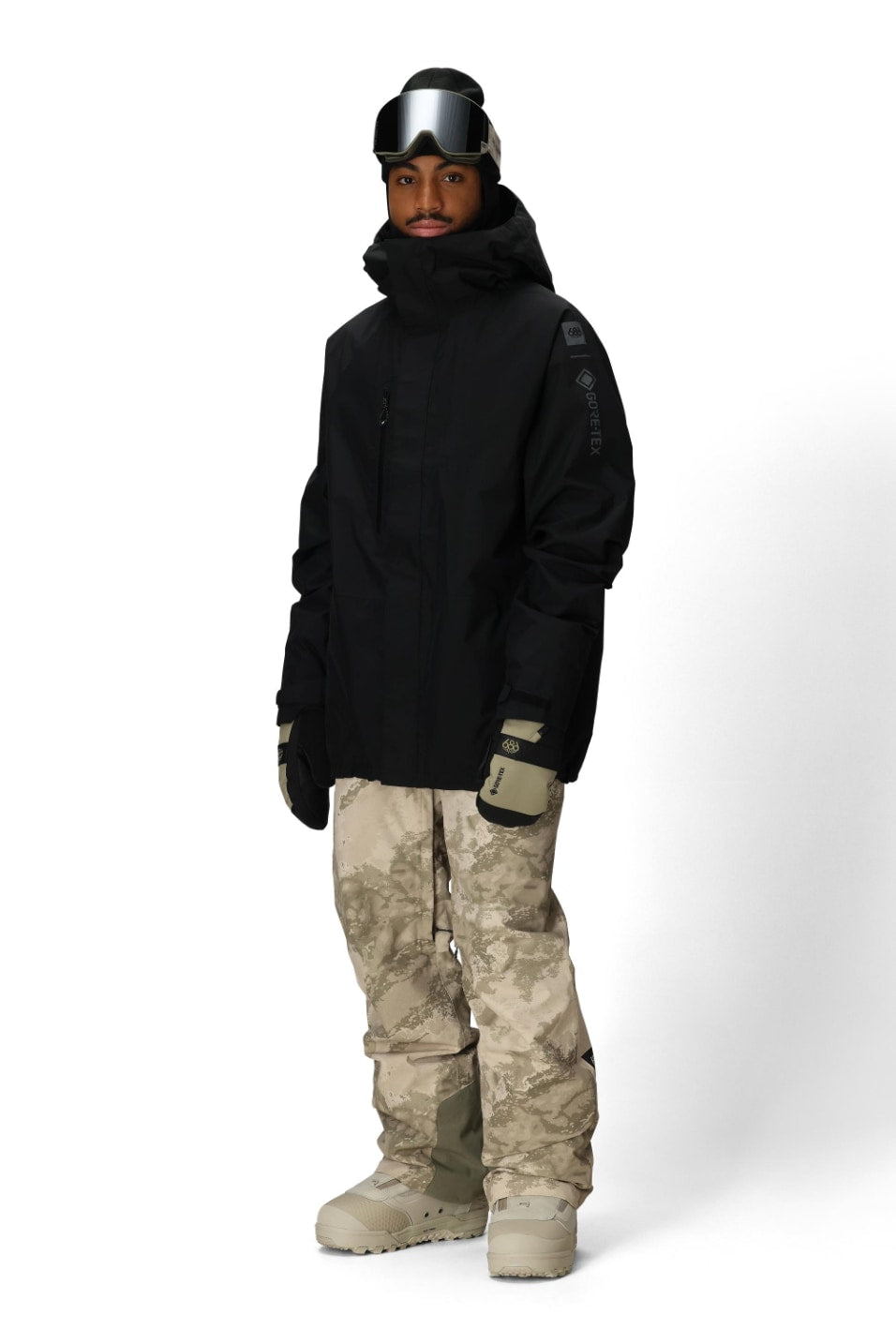 686 ロクハチロク MENS GORE-TEX CORE SHELL PANT LIMESTONE HEMISPHERE PRINT 25-26 スノーボード ウェア