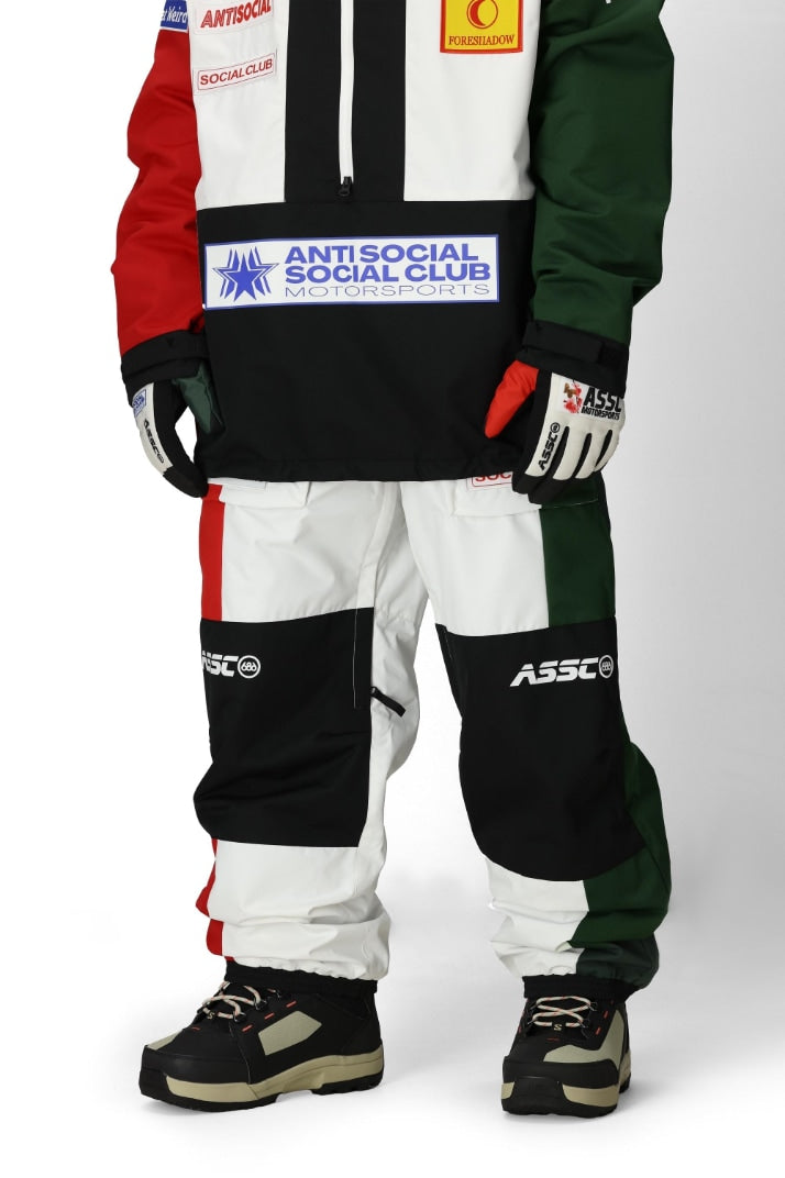 686 ロクハチロク MENS 686 ASSC F1 SHELL PANT ASSC WHITE COLORBLOCK 25-26 スノーボード ウェア