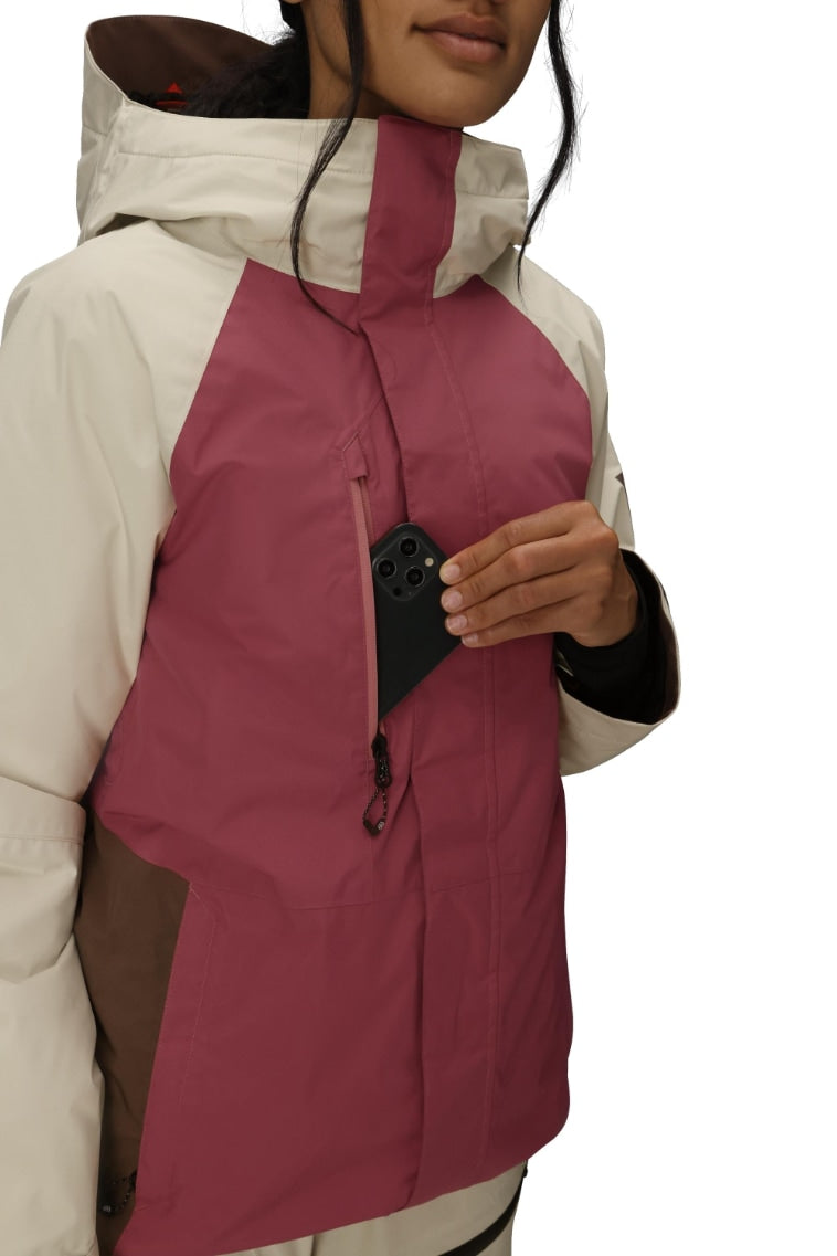 686 ロクハチロク WOMENS GORE-TEX WILLOW INSULATED JACKET ROSEWOOD COLORBLOCK 25-26 スノーボード ウェア