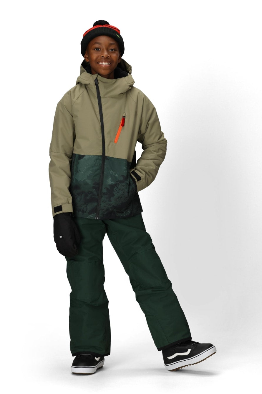 686 ロクハチロク Boys' Hydra Insulated Jacket SAGE COLORBLOCK 25-26 スノーボード ウェア