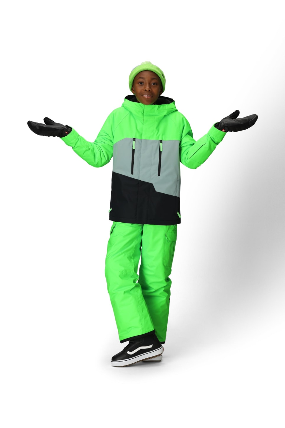 686 ロクハチロク Boys' Geo Insulated Jacket BOREALIS GREEN COLORBLOCK 25-26 スノーボード ウェア