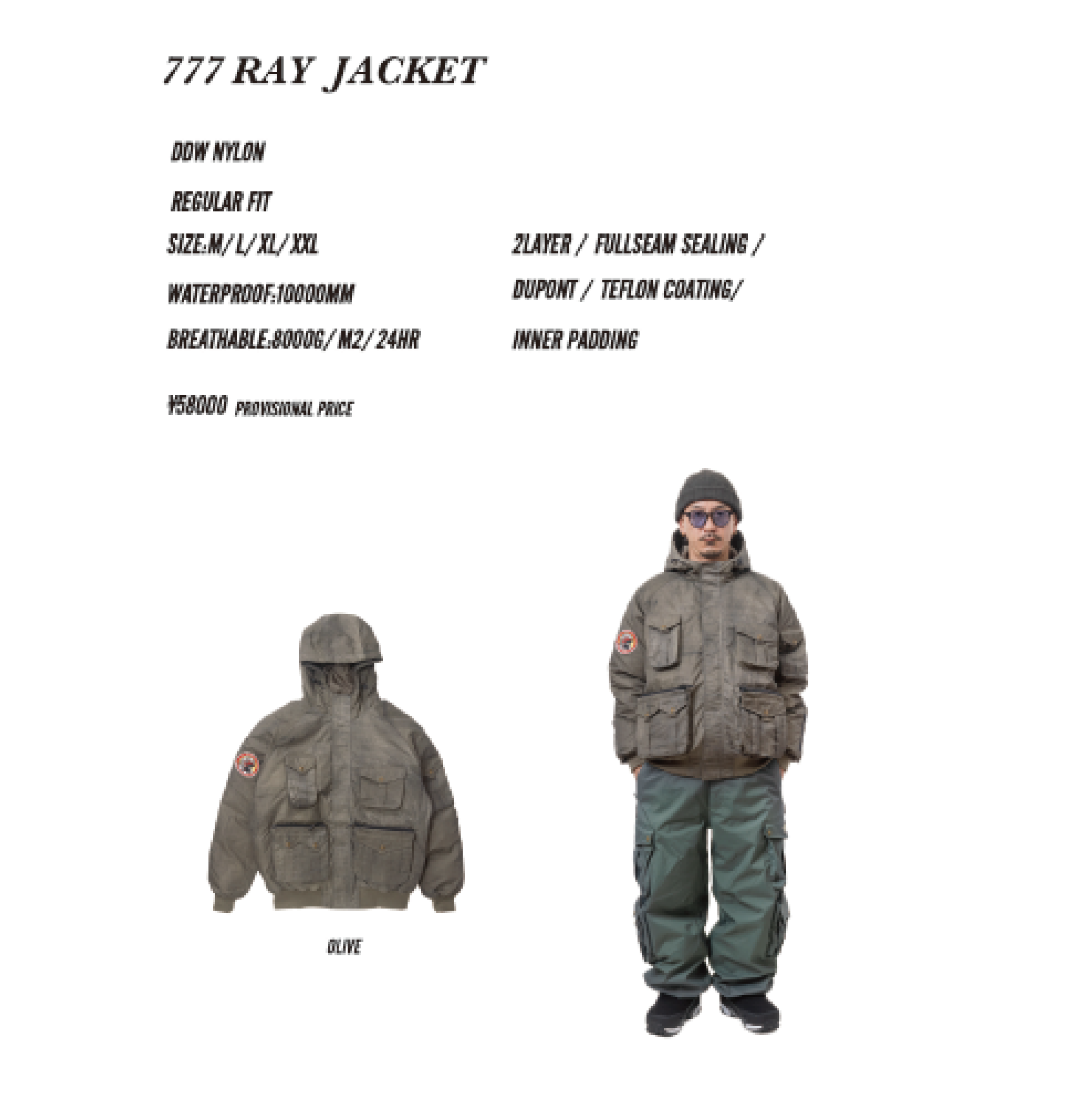 NOMADIK ウェア ノマディック 777 RAY JKT OLIVE 26-27 スノーボードウェア 日本正規品