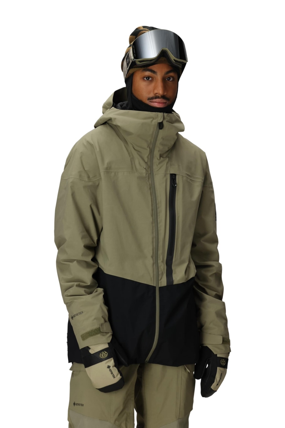686 ロクハチロク MENS GORE-TEX GT THERMAGRAPHJACKET SAGE COLORBLOCK 25-26 スノーボード ウェア