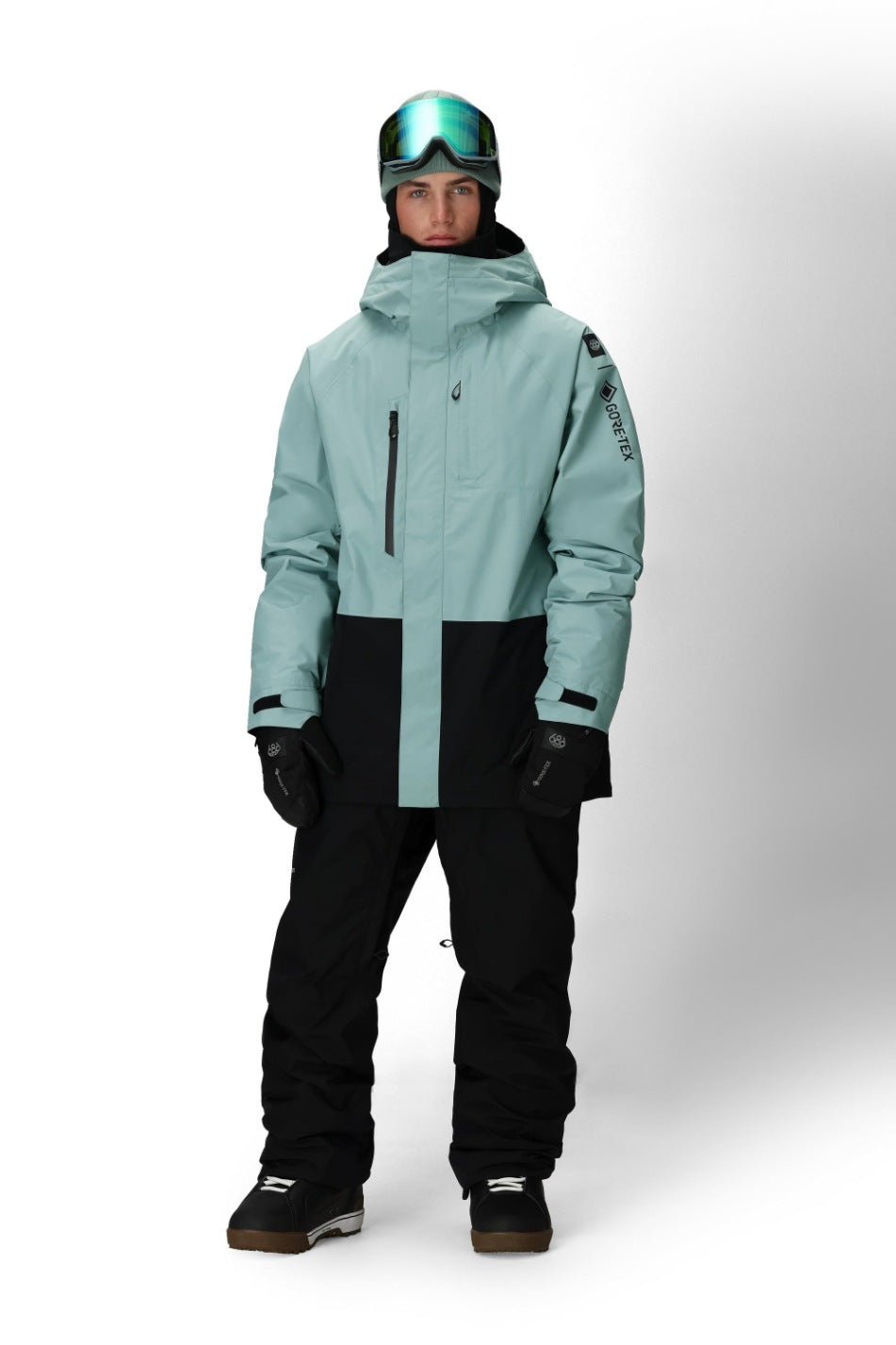 686 ロクハチロク MENS GORE-TEX CORE INSULATED JACKET DUSTY MARINE COLORBLOCK 25-26 スノーボード ウェア