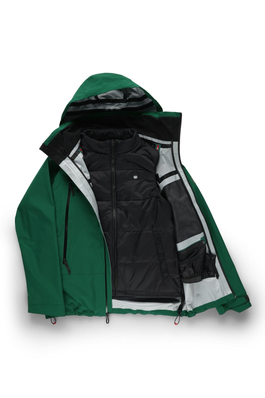 686 ロクハチロク MENS SMARTY 3-IN-1 RODEO 3L JACKET EMERALD GREEN 25-26 スノーボード ウェア