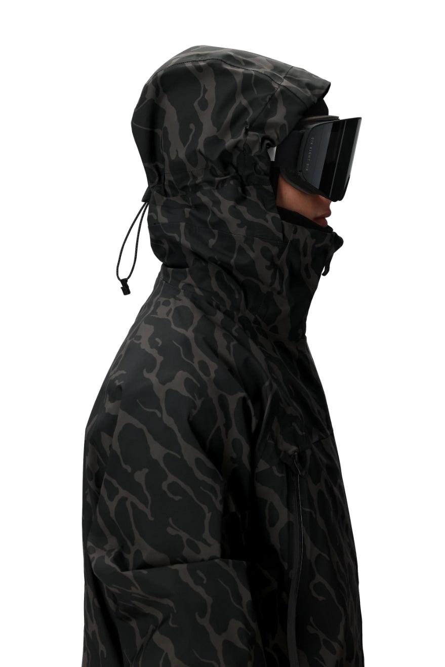686 ロクハチロク MENS SMARTY 3-IN-1 RODEO 3L JACKET BLACK FRACTURE PRINT 25-26 スノーボード ウェア