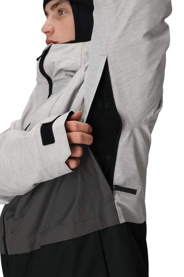 686 ロクハチロク MENS SMARTY 3-IN-1 FORM JACKET WHITE HEATHER COLORBLOCK 25-26 スノーボード ウェア