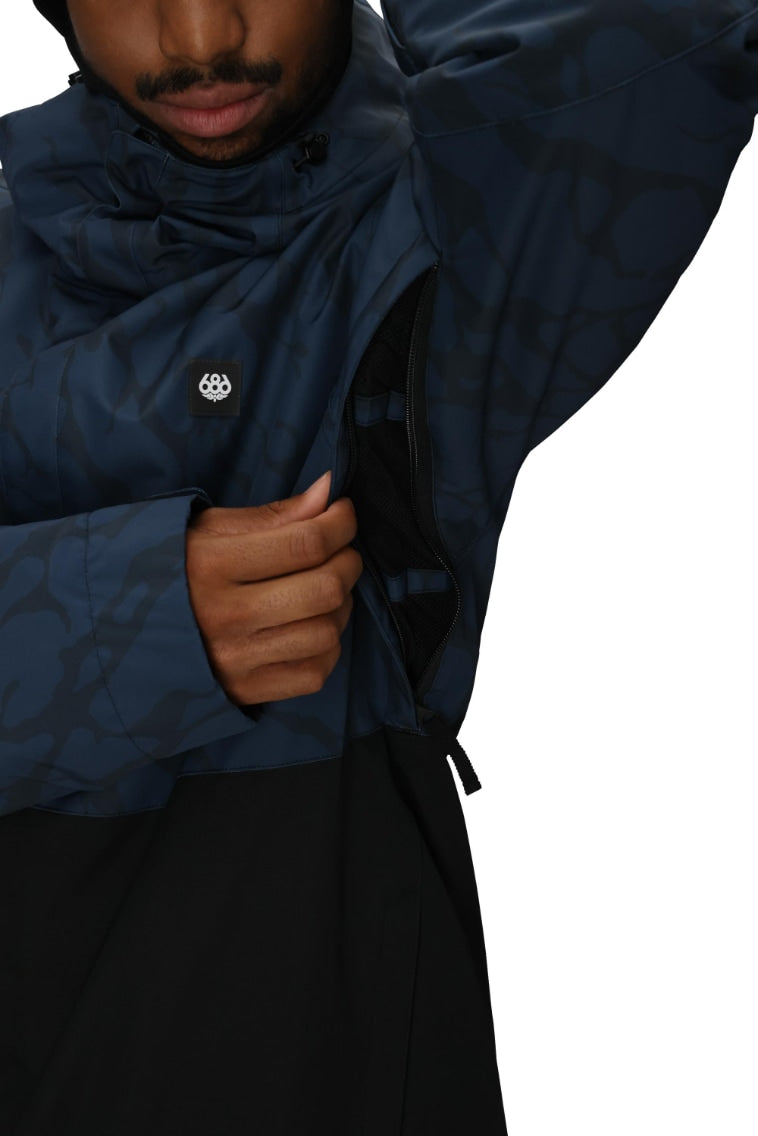 686 ロクハチロク MENS FOUNDATION INSULATED JACKET NAVY FRACTURED COLORBLOCK 25-26 スノーボード ウェア