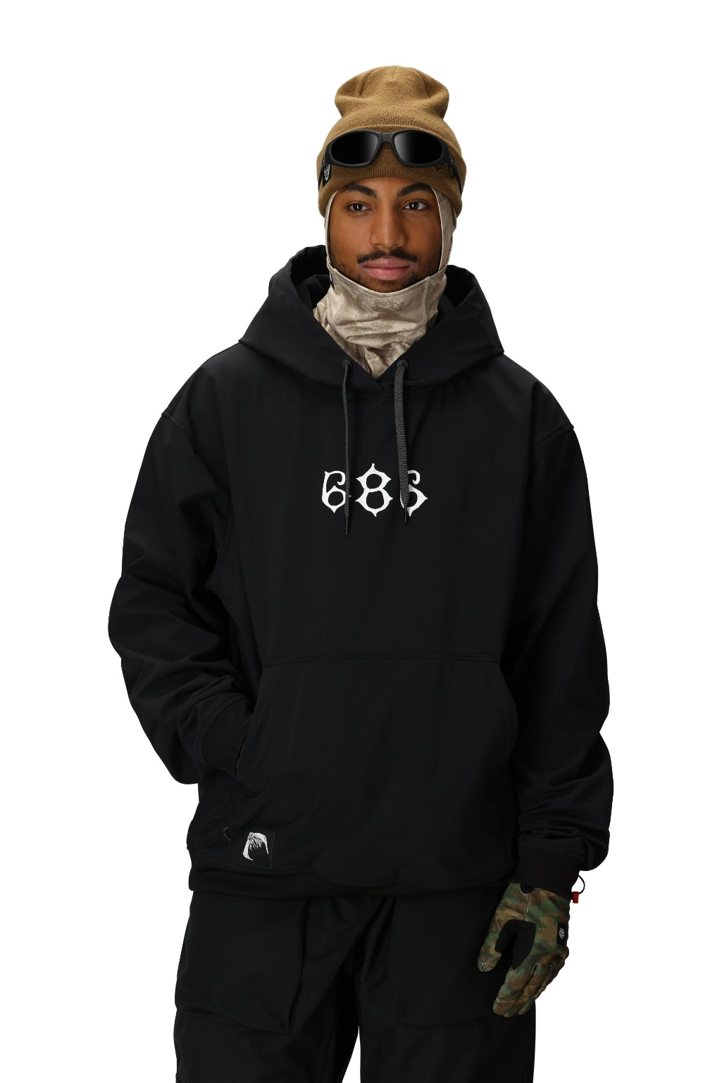 686 ロクハチロク MENS WATERPROOF TEAM HOODY BLACK PRINT 25-26 スノーボード ウェア