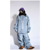 スノーボード ウェア プランビー PLAN B WORKER BIB PANTS DENIM 送料無料 日本正規品 予約商品 店頭受け取り可能