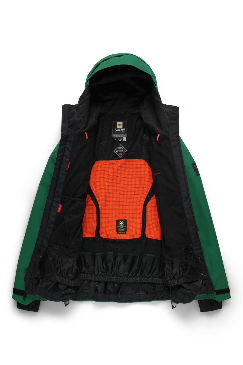 686 ロクハチロク MENS GORE-TEX GT THERMAGRAPHJACKET EMERALD GREEN 25-26 スノーボード ウェア