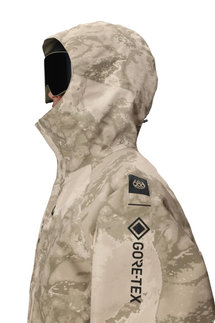 686 ロクハチロク MENS GORE-TEX CORE SHELL JACKET LIMESTONE HEMISPHERE PRINT 25-26 スノーボード ウェア
