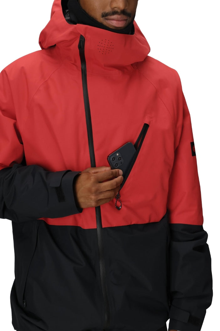 686 ロクハチロク MENS HYDRA THERMAGRAPH JACKET TRUE RED COLORBLOCK 25-26 スノーボード ウェア
