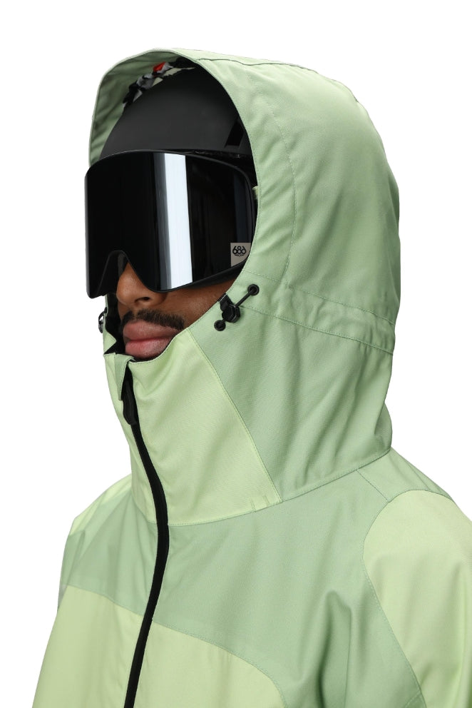 686 ロクハチロク MENS 686 HUF DOUBLE H SHELL JACKET HUF GREEN COLORBLOCK 25-26 スノーボード ウェア