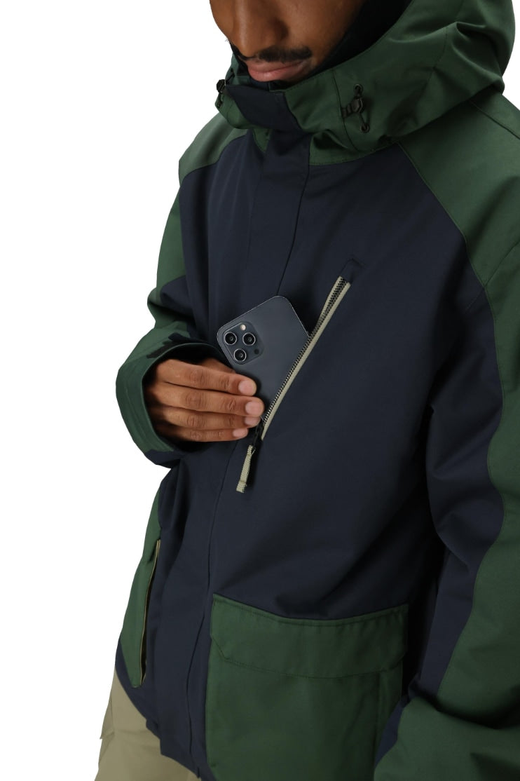 686 ロクハチロク MENS NIGHTLINE INSULATED JACKET NAVY COLORBLOCK 25-26 スノーボード ウェア