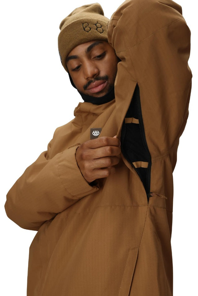 686 ロクハチロク MENS FOUNDATION INSULATED JACKET CARAMEL RIPSTOP 25-26 スノーボード ウェア