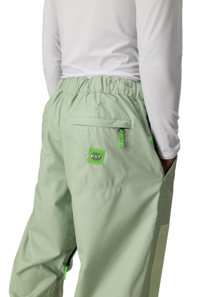 686 ロクハチロク MENS 686 HUF DOUBLE H SHELL PANT HUF GREEN COLORBLOCK 25-26 スノーボード ウェア