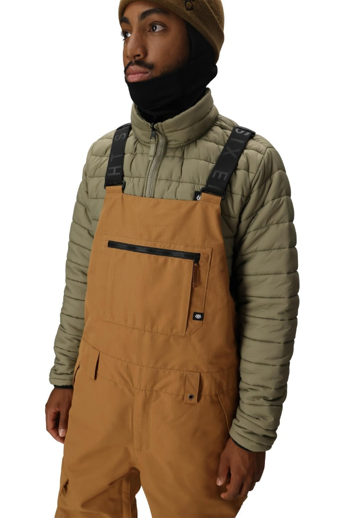 686 ロクハチロク MENS HOT LAP INSULATED BIB CARAMEL RIPSTOP 25-26 スノーボード ウェア
