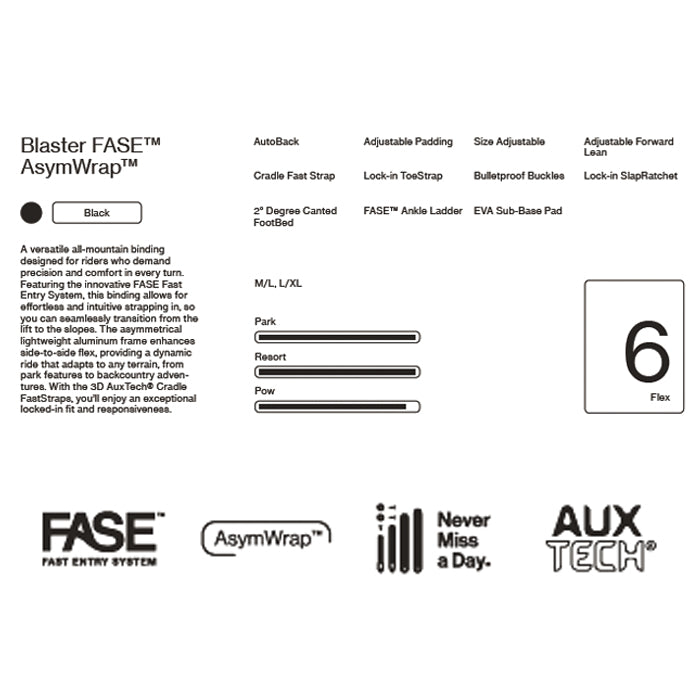 スノーボード ビンディング BATALEON BLASTER AW FASE BLACK 25-26 送料無料 日本正規品 予約商品 店頭受け取り可能