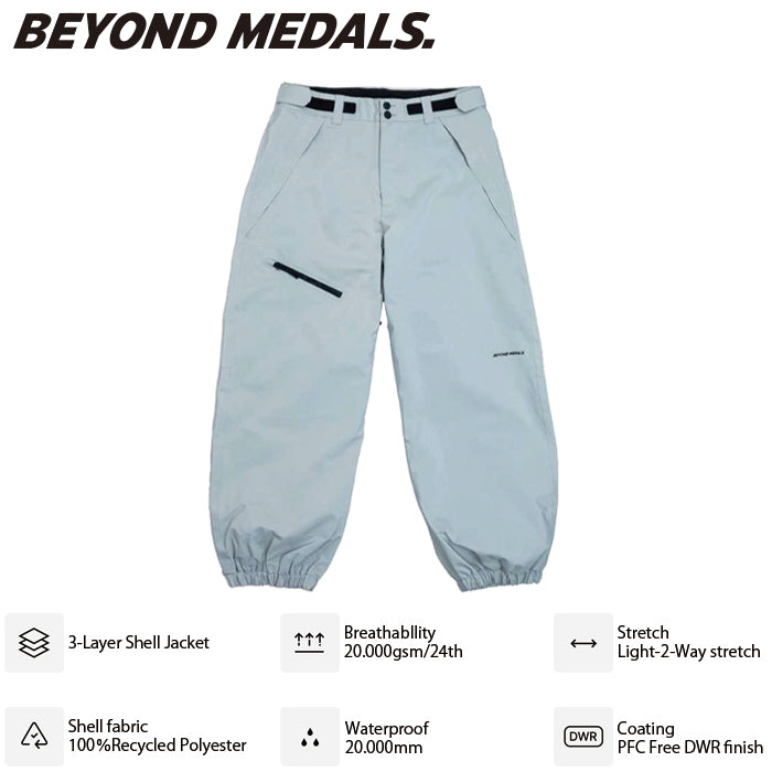BEYOND MEDALS ウェア ビヨンド メダルズ X Pants 3L Grey 23226306 26-27 スノーボードウェア 日本正規品