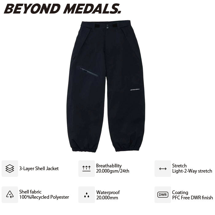 BEYOND MEDALS ウェア ビヨンド メダルズ X Pants 3L Black 23226306 26-27 スノーボードウェア 日本正規品