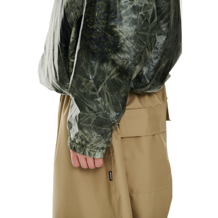 スノーボード ウェア ビーエスラビット BSRABBIT BSRWAVE BRUSHED DYE HOODED JACKET KHAKI 25-26 日本正規品