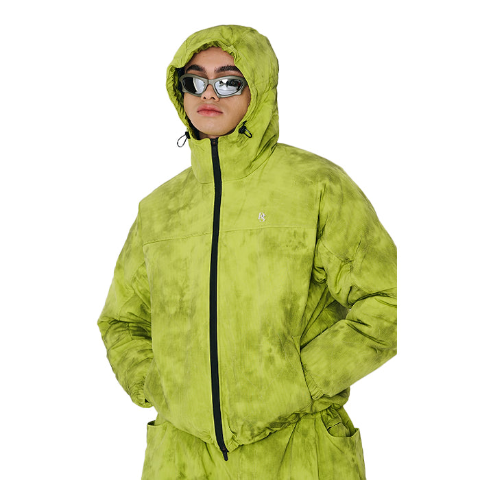 スノーボード ウェア ビーエスラビット BSRABBIT DSXBS LIGHT HOODED DOWN PADDING JUMPER RIP STOP LIME 25-26 送料無料 日本正規品