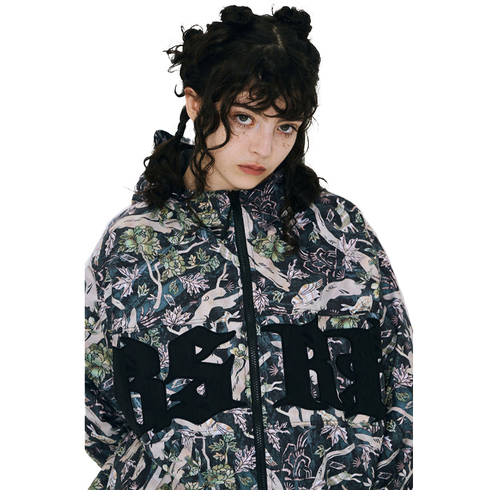 スノーボード ウェア ビーエスラビット BSRABBIT BSRB KR JAGAE ART HOODED JACKET GREEN 25-26 送料無料 日本正規品