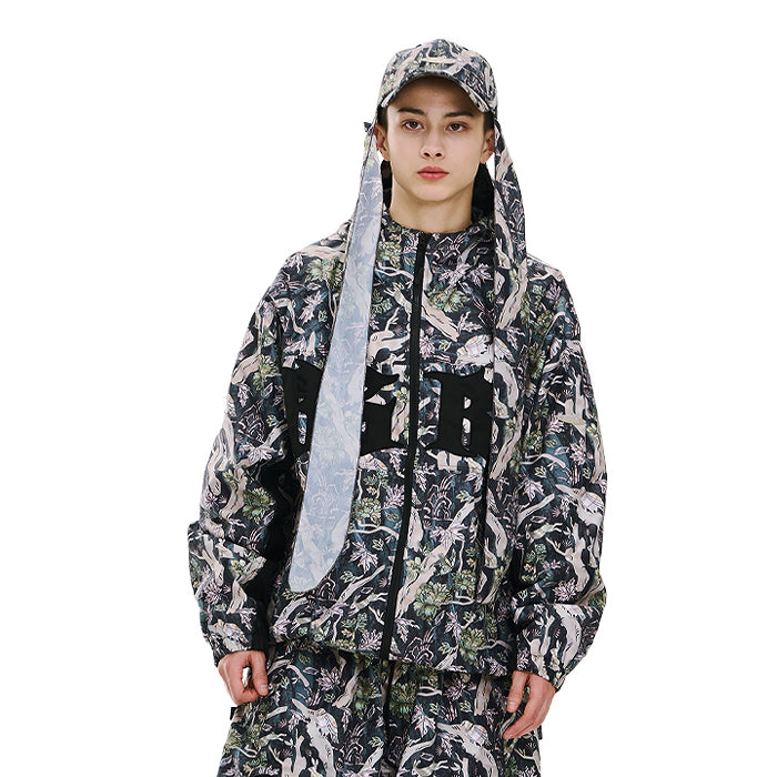 スノーボード ウェア ビーエスラビット BSRABBIT BSRB KR JAGAE ART HOODED JACKET GREEN 25-26 送料無料 日本正規品