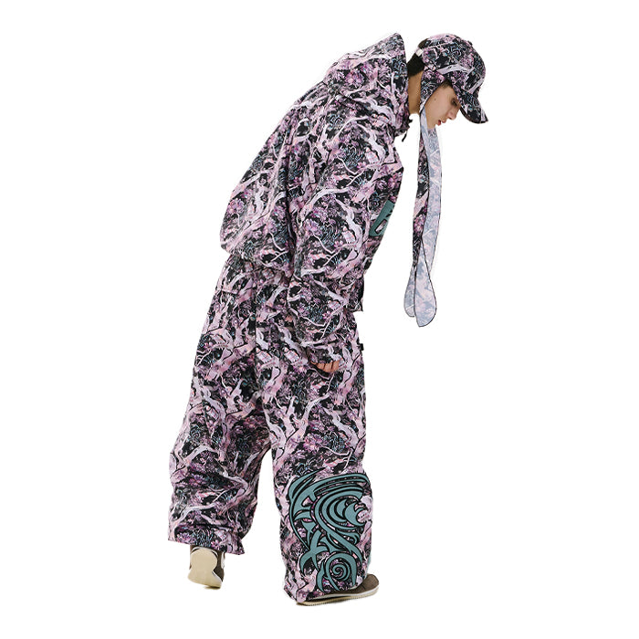 スノーボード ウェア ビーエスラビット BSRABBIT BSRB KR JAGAE ART HOODED JACKET PURPLE 25-26 送料無料 日本正規品