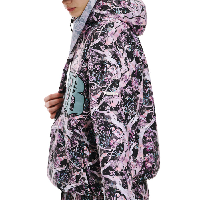 スノーボード ウェア ビーエスラビット BSRABBIT BSRB KR JAGAE ART HOODED JACKET PURPLE 25-26 送料無料 日本正規品