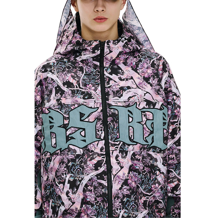 スノーボード ウェア ビーエスラビット BSRABBIT BSRB KR JAGAE ART HOODED JACKET PURPLE 25-26 送料無料 日本正規品