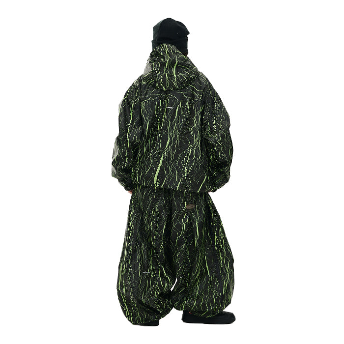スノーボード ウェア ビーエスラビット BSRABBIT DSXBS BLACK SHADOW HOODED JACKET BLACK GREEN 25-26 送料無料 日本正規品