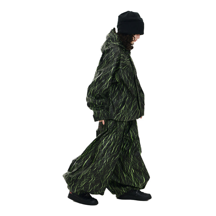 スノーボード ウェア ビーエスラビット BSRABBIT DSXBS BLACK SHADOW HOODED JACKET BLACK GREEN 25-26 送料無料 日本正規品