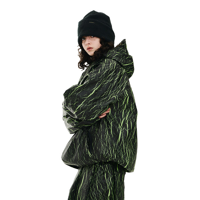 スノーボード ウェア ビーエスラビット BSRABBIT DSXBS BLACK SHADOW HOODED JACKET BLACK GREEN 25-26 送料無料 日本正規品