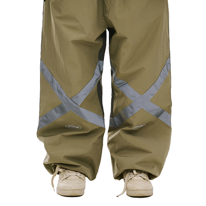 スノーボード ウェア ビーエスラビット BSRABBIT ORIGINAL POT-X REFLECTIVE WIDE JOGGER PANTS KHAKI 25-26 送料無料 日本正規品